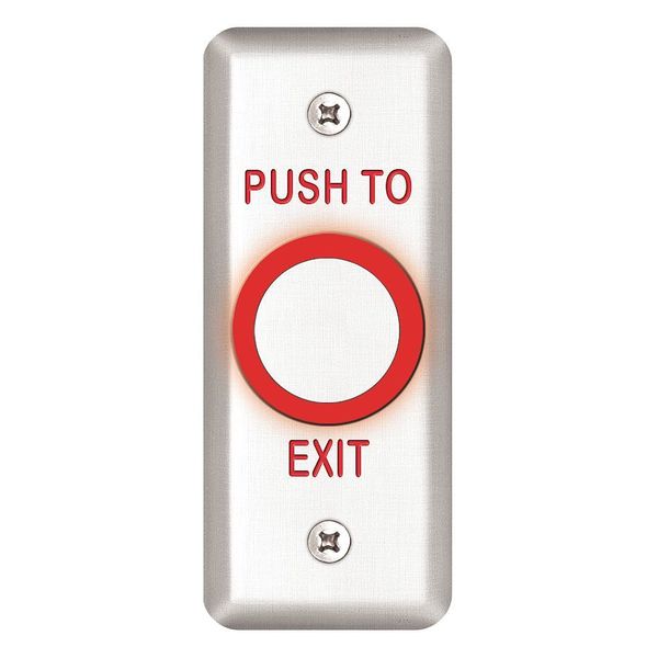 Exit Push Button, 1-3/4 in. W