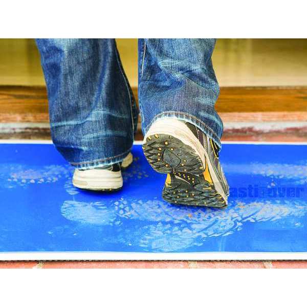Floor Protection Mats, 3 ft, 5lb, Blue, PK2