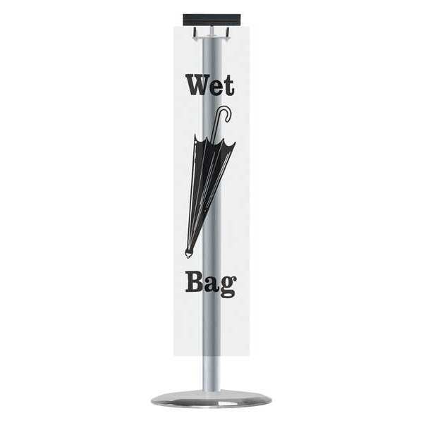 Wet Umbrella Bag Holder, Satin Aluminum