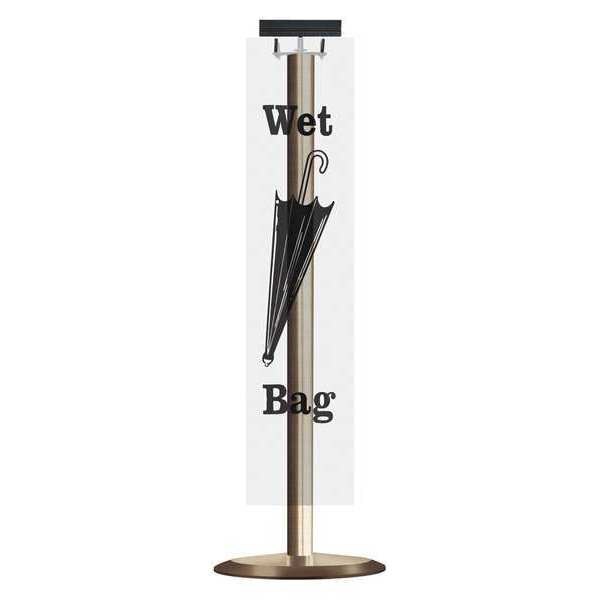 Wet Umbrella Bag Holder, Satin Brass
