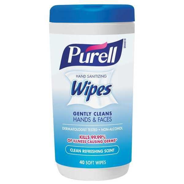 Hand Sanitizing Wipes, 40 Count Canister, PK6