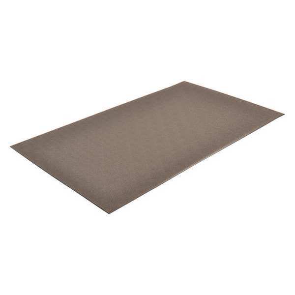 Antifatigue Mat, Black, 6 ft. L x 4 ft. W, PVC Foam, Pebble Surface Pattern, 3/8