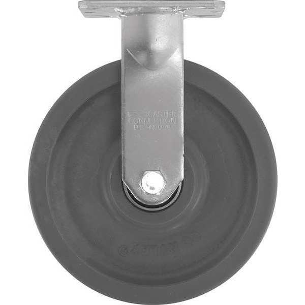 Rigid Plate Caster, Nylon, 8 in., 2000 lb.