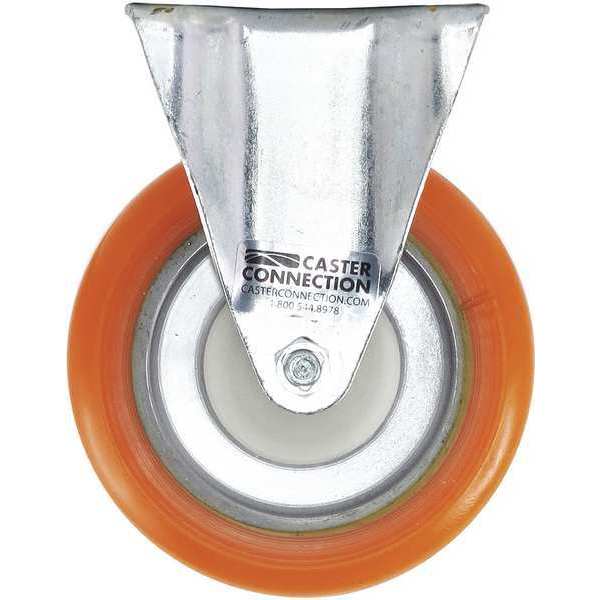 Rigid Plate Caster, Polyurethane, 450 lb.