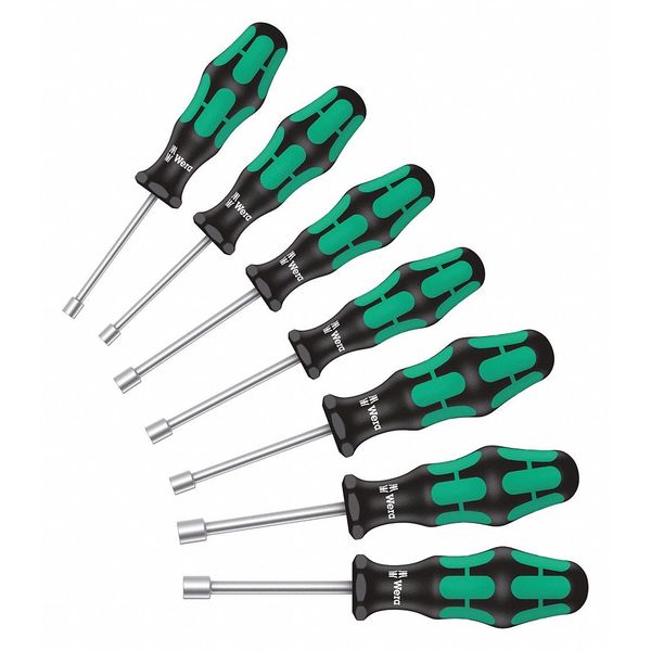 Nut Driver Set, 7 Pieces, Metric, Solid