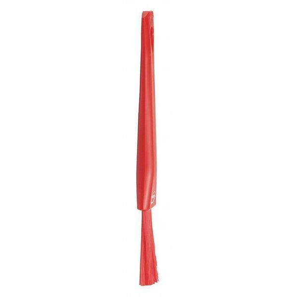 1 13/16 in W Detail Brush, Soft, 5 51/64 in L Handle, 8 5/64 in L Brush, Red, Plastic