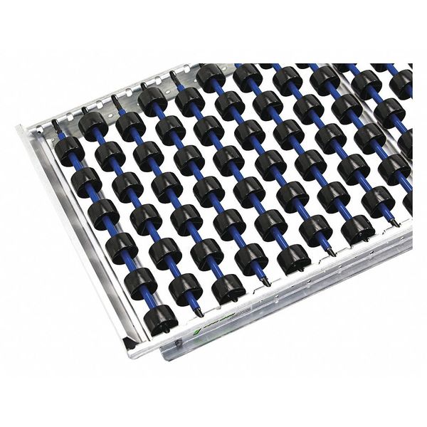 Flow Rack Conveyor, Roller Type, 5 ft 4 in L, 18 in W, 50 lb/ft Max Load Capacity