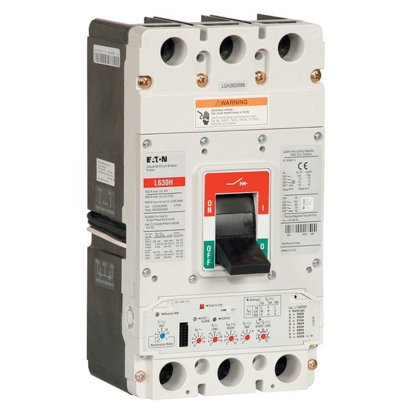 Molded Case Circuit Breaker, 600 A, 600V AC, 3 Pole, Free Standing Mounting Style, LG Series