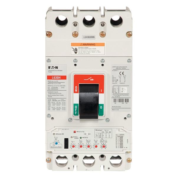 Molded Case Circuit Breaker, 600 A, 600V AC, 3 Pole, Free Standing Mounting Style, LG Series