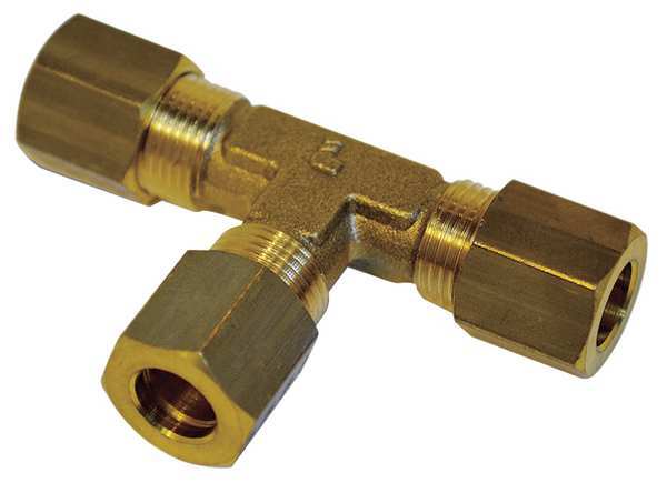 4mm Compression Brass Equal Tee 10PK