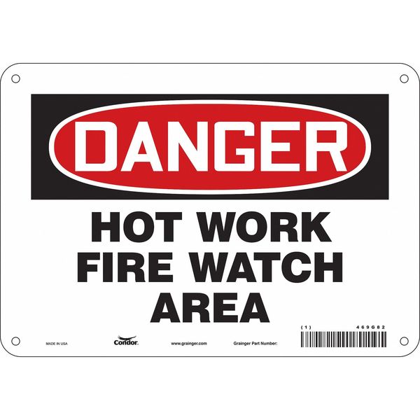 Safety Sign, 7 in Height, 10 in Width, Aluminum, Vertical Rectangle, English, 469G82