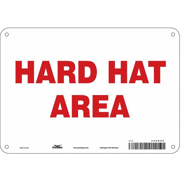 Safety Sign, 7 in Height, 10 in Width, Aluminum, Vertical Rectangle, English, 466K09