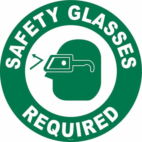 Anti-Slip Floor Sign, 17 in H, 17 in W, Vinyl, Circle, English, FS-17-124