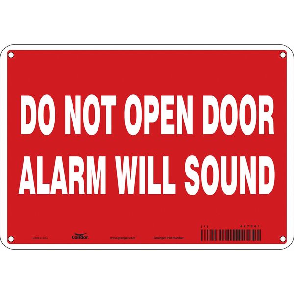 Safety Sign, 7 in x 10 in, Polyethylene