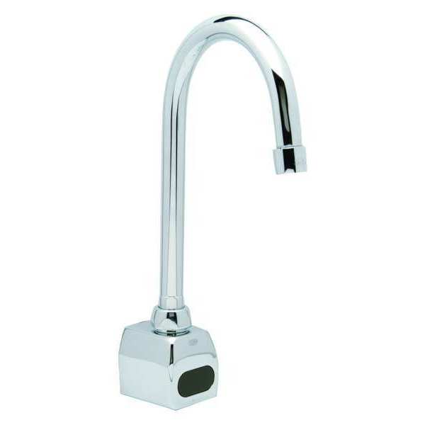 Sensor Single Hole Mount, 1 Hole Gooseneck Bathroom Faucet, Polished chrome