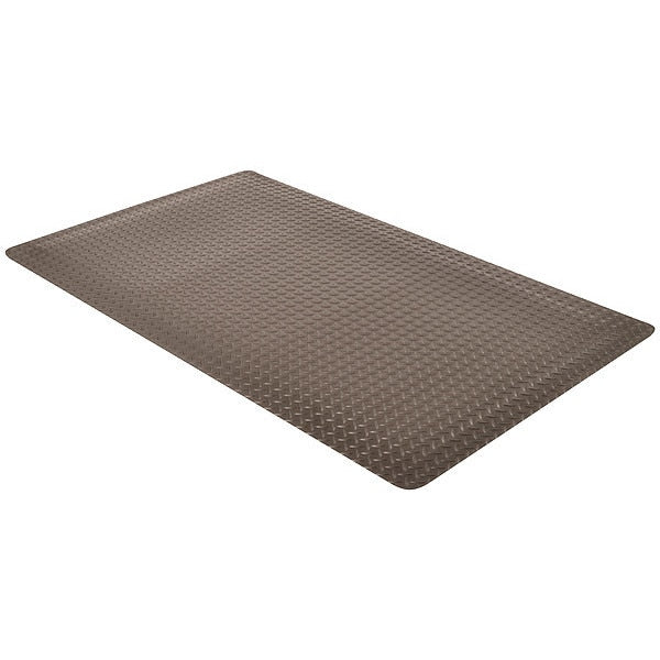 Antifatigue Mat, Black, 3 ft. L x 2 ft. W, Vinyl Surface With Dense Closed PVC Foam Base