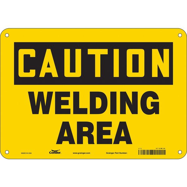 Safety Sign, 7 in Height, 10 in Width, Polyethylene, Vertical Rectangle, English, 473W26