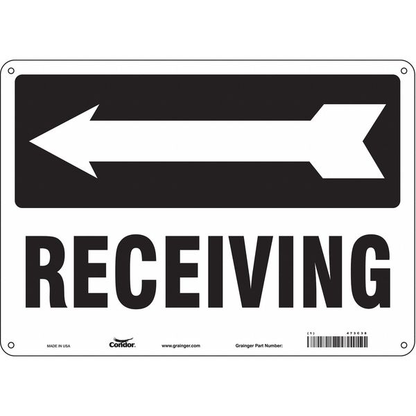 Safety Sign, 10 in Height, 14 in Width, Aluminum, Horizontal Rectangle, English, 473C38