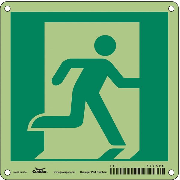 Safety Sign, 6 in x 6 in, Polyethylene