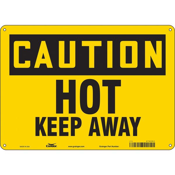 Danger Sign, 10 in H, 14 in W, Aluminum, Horizontal Rectangle, English, 474X94