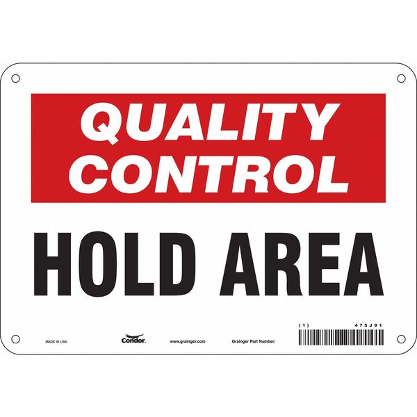 Safety Sign, 7 in Height, 10 in Width, Aluminum, Vertical Rectangle, English, 475J91