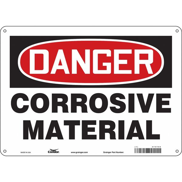Safety Sign, 10 in Height, 14 in Width, Aluminum, Horizontal Rectangle, English, 475Y99
