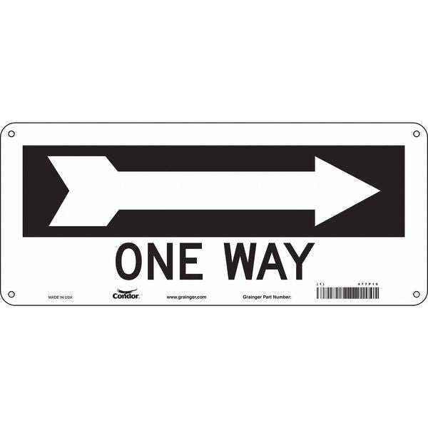 Traffic Sign, 6 1/2 in H, 14 in W, Aluminum, Vertical Rectangle, English, 477P16