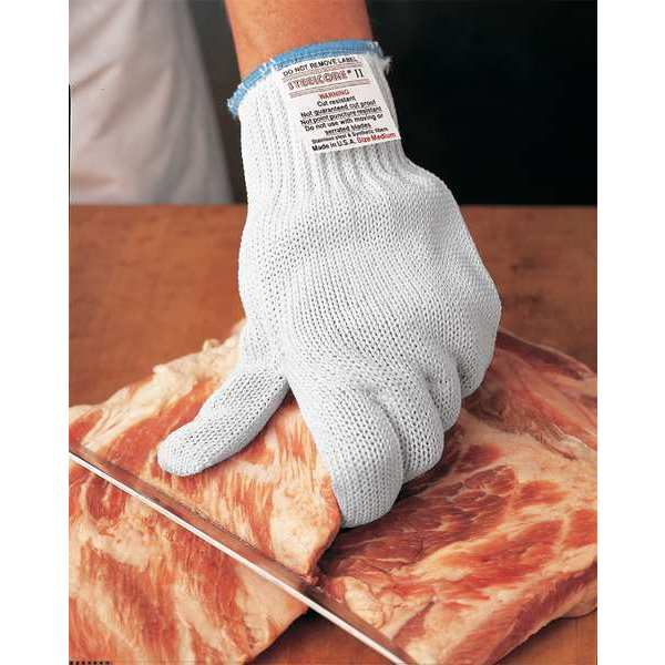 Cut Resistant Gloves, A8 Cut Level, Uncoated, L, 1 PR