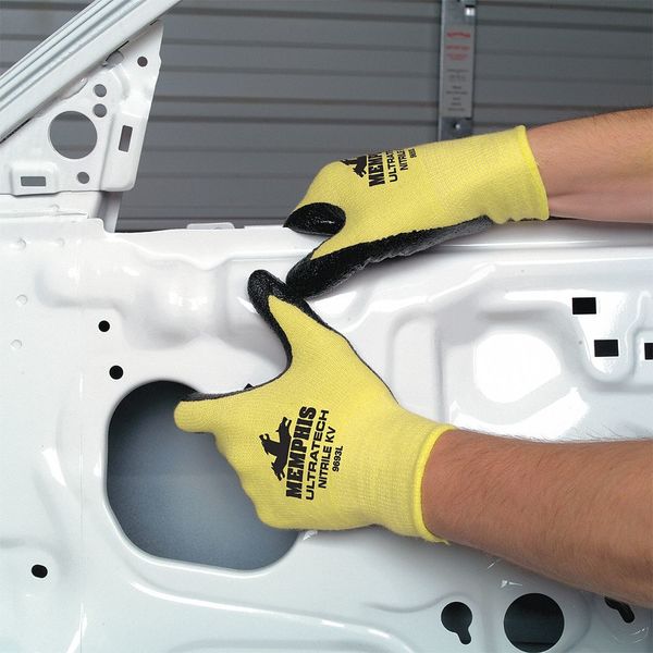 Cut Resistant Coated Gloves, A4 Cut Level, Polyurethane, L, 1 PR