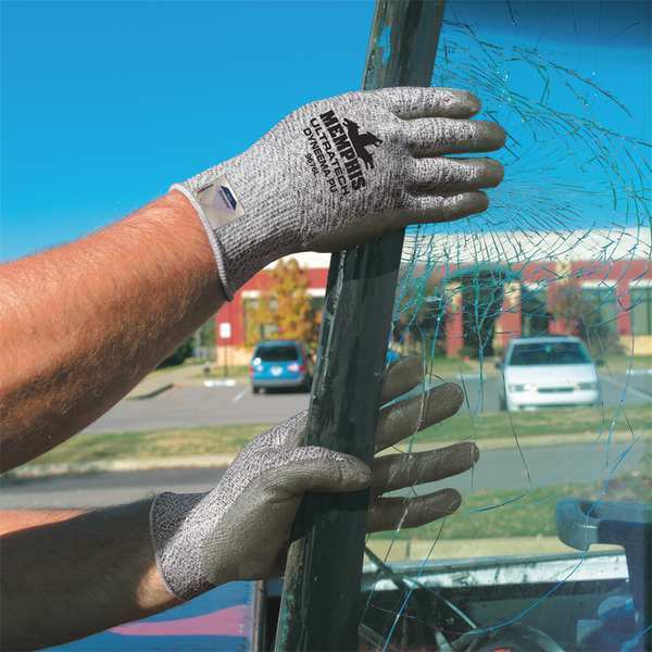 Cut Resistant Coated Gloves, A3 Cut Level, Polyurethane, L, 1 PR