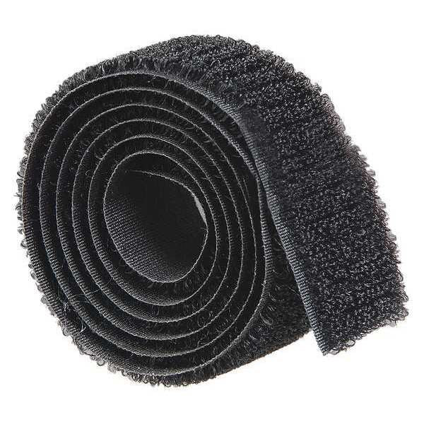 Reclosable Fastener, No Adhesive, 150 ft, 2 in Wd, Black