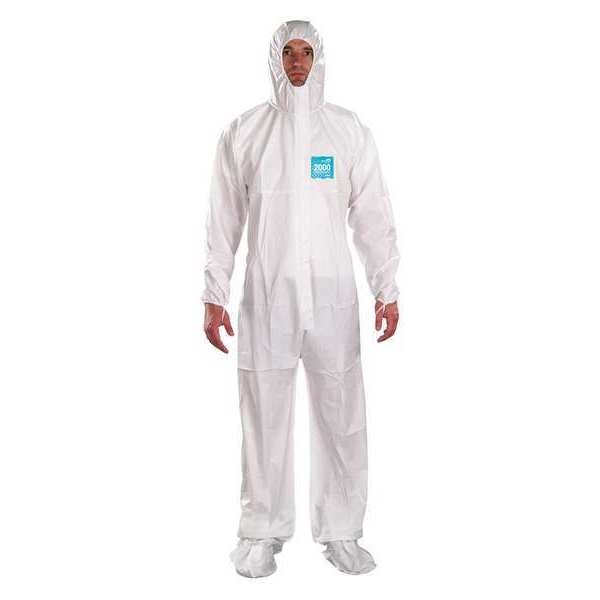 Hooded Coverall, Bound, Booted, 4XL, PK25