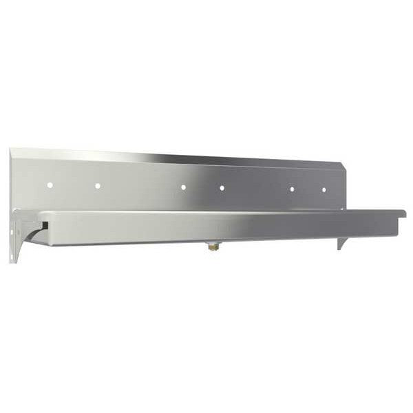 Wall Mount, 6 Hole, Stainless, Wash Station