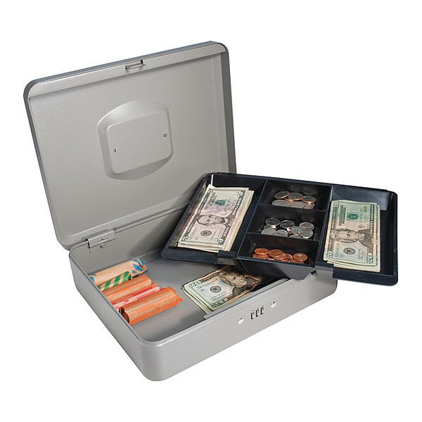 Cash Box, Compartments 6, 2-1/4 in. H