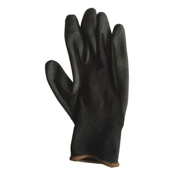 PVC Coated Gloves, Palm Coverage, Black, S, PR