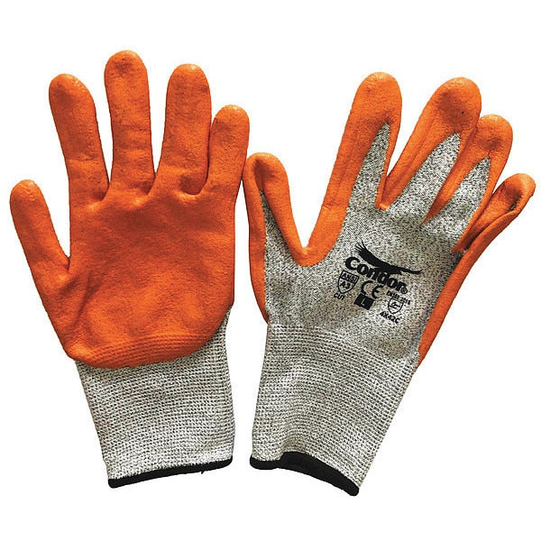 Cut Resistant Coated Gloves, A3 Cut Level, Nitrile, L, 1 PR