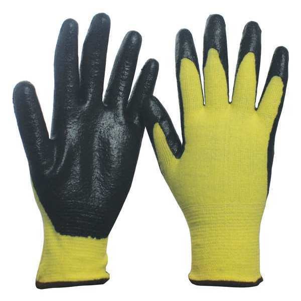 Cut Resistant Coated Gloves, A2 Cut Level, Nitrile, L, 1 PR