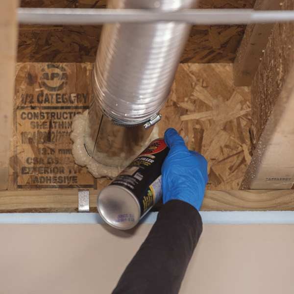 Insulation Spray Foam Sealant, 12 oz, Aerosol Can, Yellow, 1 Component