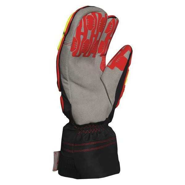 Impact Gloves, XL, Rd/Black/Gray/Yellow, PR