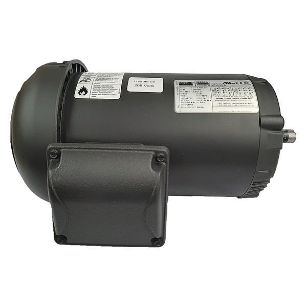 3-Phase General Purpose Motor, 1 HP, 56C Frame, 230/460V AC Voltage, 1,765 Nameplate RPM