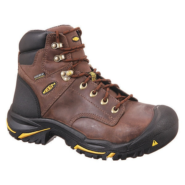 Work Boots, 10D, Brown, Steel, PR
