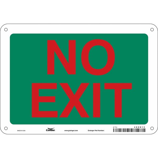 Safety Sign, 7 in x 10 in, Aluminum
