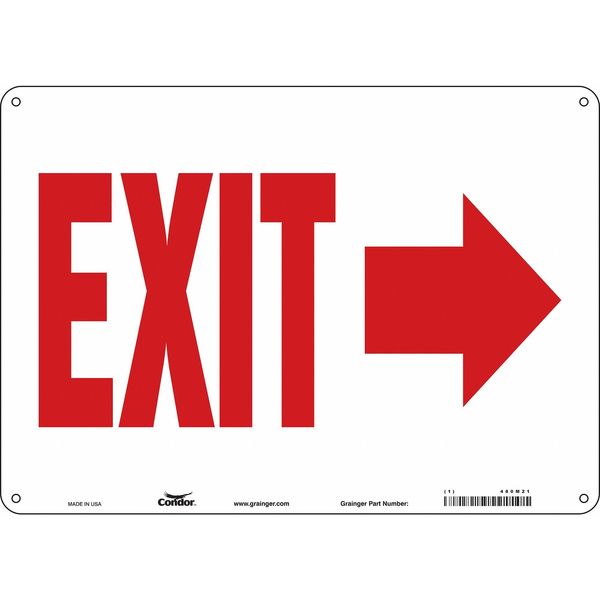 Safety Sign, 10 in x 14 in, Fiberglass