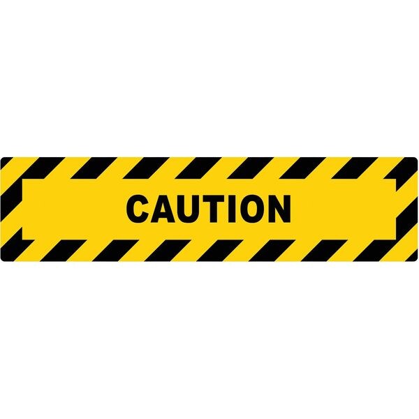 Anti-Slip Floor Sign, 6 in H, 24 in W, Vinyl, Horizontal Rectangle, English, FS-624-207