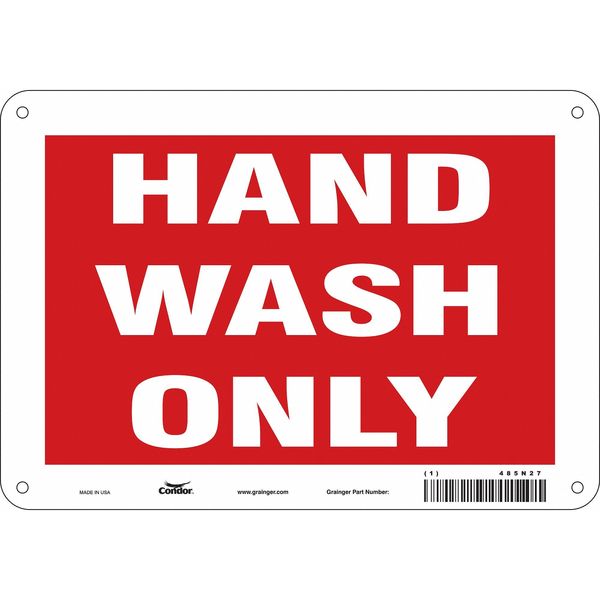 Safety Sign, 7 in Height, 10 in Width, Aluminum, Vertical Rectangle, English, 485N27