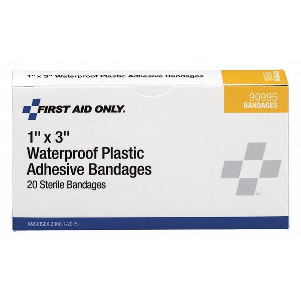 Adhesive Bandages, Beige, Plastic, PK20