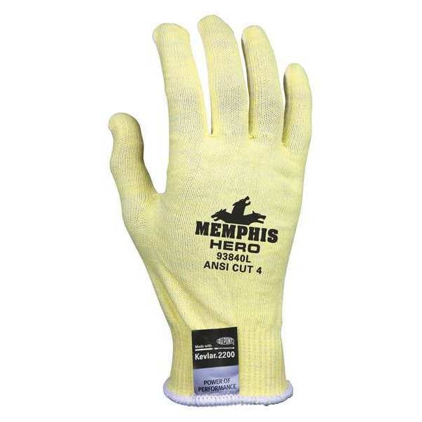 Cut Resistant Gloves, A6 Cut Level, Uncoated, L, 1 PR
