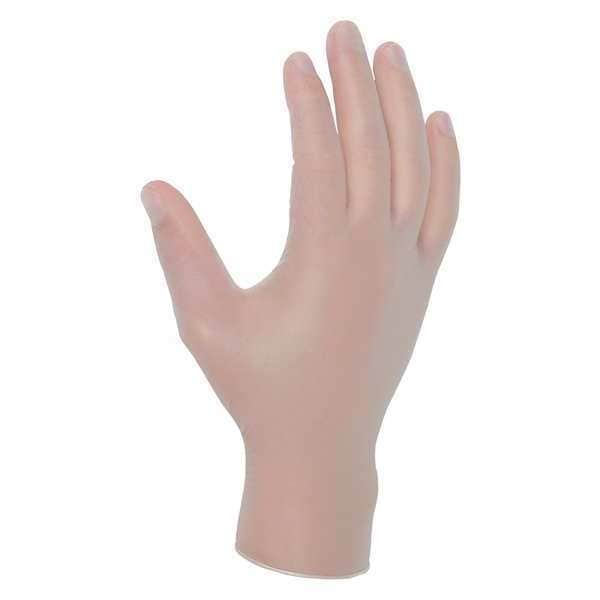 Disposable Industrial/Food Grade Gloves, Vinyl, Powder Free, Clear, L, 100 PK