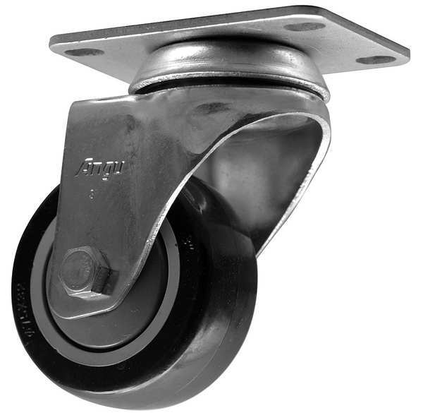 Caster, Flat Top, 3 x 1/4