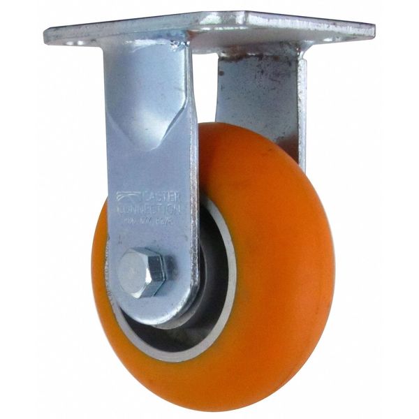 Rigid Plate Caster, Polyurethane, 750 lb.